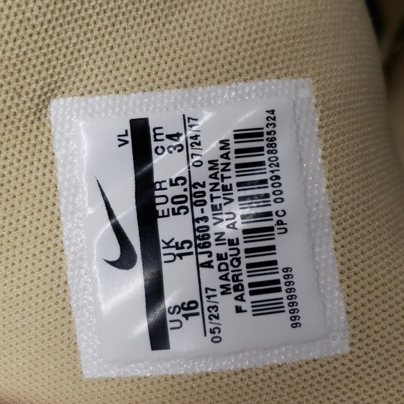 𝅺NIKE force savage men's gold and black cleats size 16 EUC - Picture 5 of 6